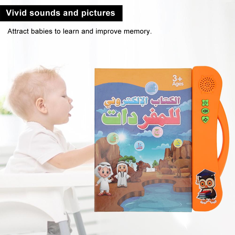 Kinder Kind E-Book Elektronisches Soundbuch Puzzle Spielzeug Lesemaschine Mit Lernstift Arabisch