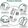 5-10pcs Stainless Steel Hose Clamp Adjustable 8-152mm Worm Gear Hose Clamp, Metal Pipe Clamp for Pipe