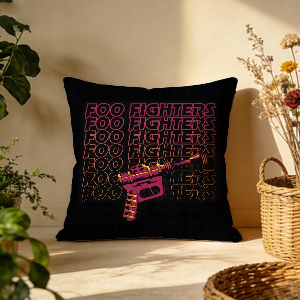 Fashion FFoo Fightersing Cushion Cover Versatile DoubleSided Pillow Case Fit for Sofa Bed Car Daily Decor