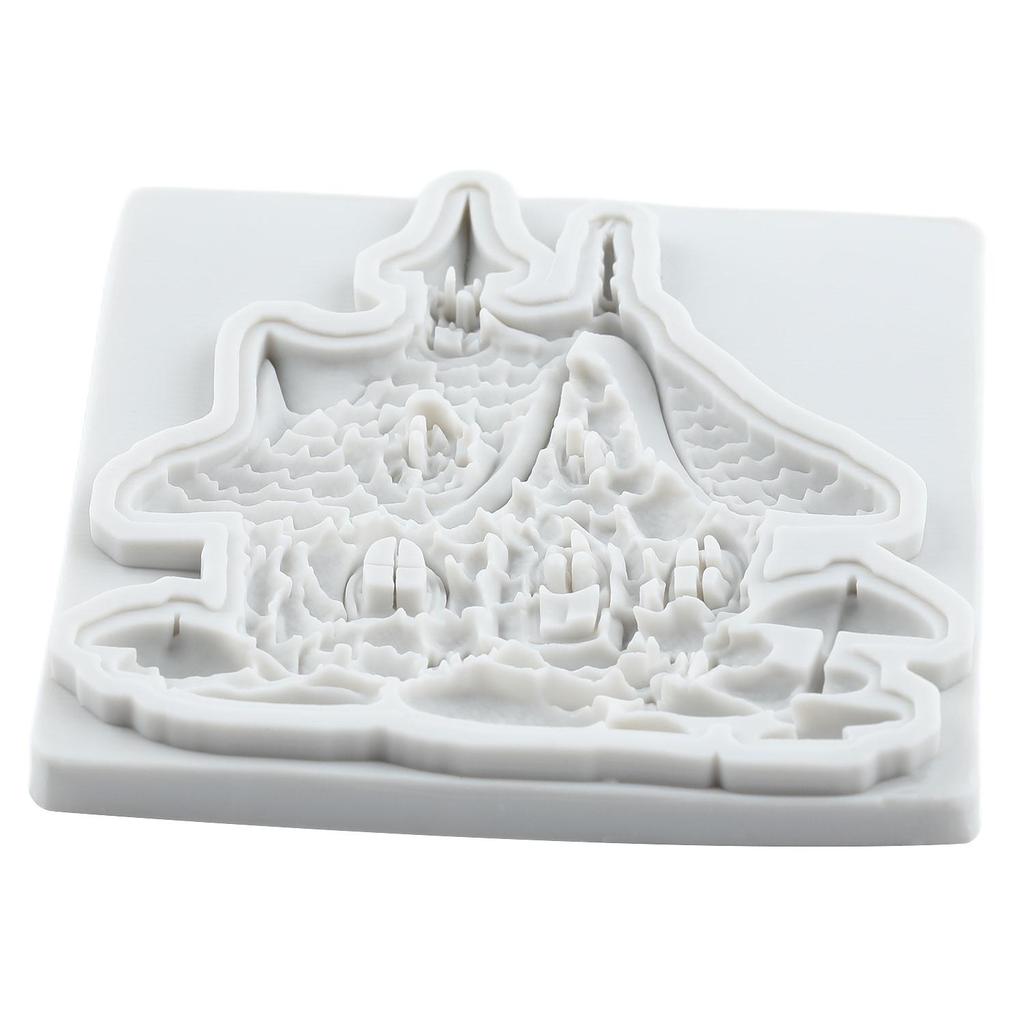 Fairy Garden House Silicone Molds Fairy House Fondant Mold Cake Decorating Tools Cupcake Topper Chocolate Candy Craft Gum Paste Polymer Clay