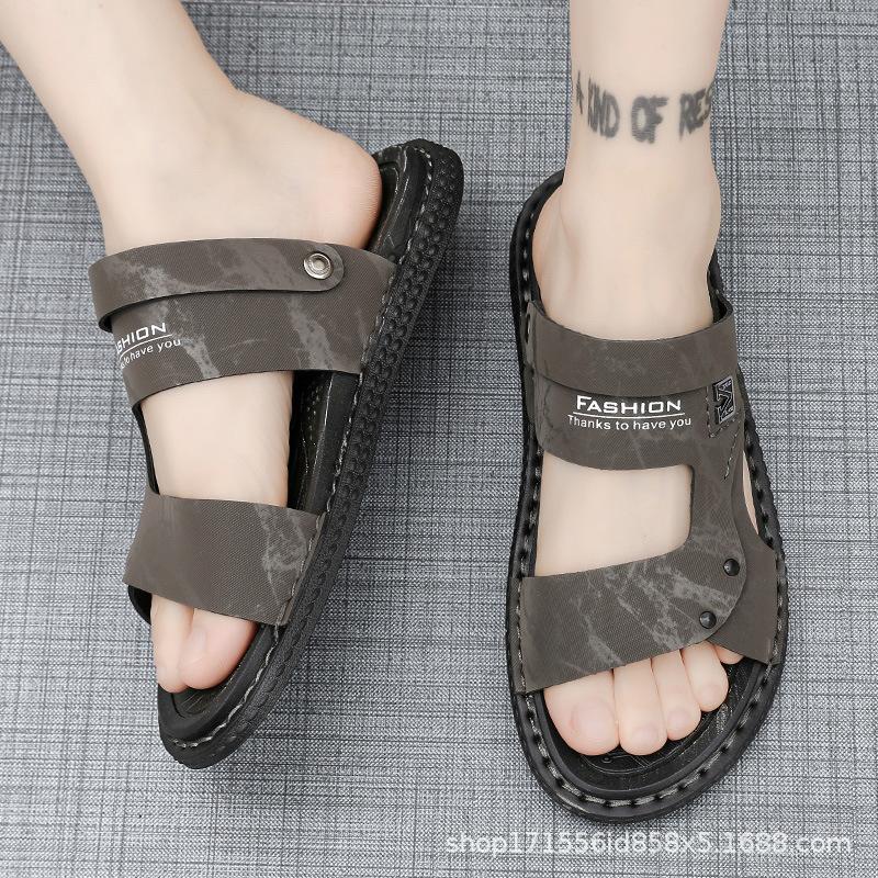 Vietnamese Slippers Sandals Dual-purpose Men's Summer Outer Wear Trend Men's Deodorant Driving Work Non-slip Beach Tide Shoes