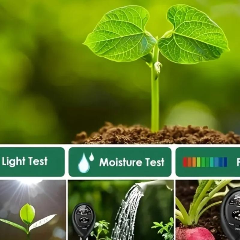 1pc, Soil Tester, 3-in-1 Plant Moisture Meter Light And PH Tester For Home, Garden, Lawn, Farm, Indoor And Outdoor Use, Promote