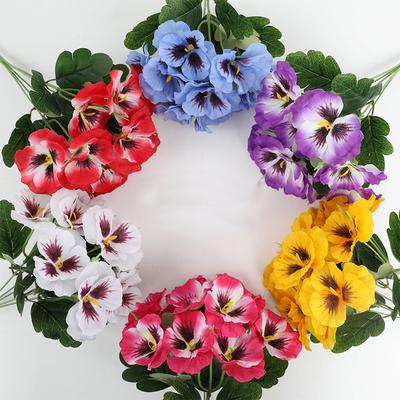 Artificial  Flowers Five Fork Tricolor Violet 32cm Fake Flower Bouquet For Home Garden Wedding Parties Scene Decoration