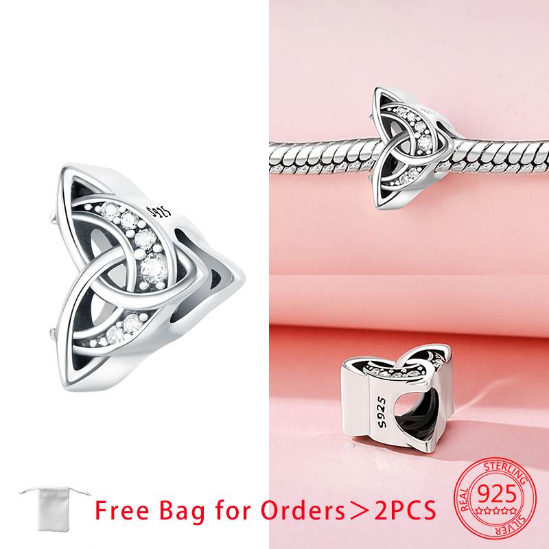 

Copper Metal Celtic Knot Charm Bead Component Designed For Bracelet High Quality Fine Jewelry Bead Component High Quality Fine Jewelry Charm Bead