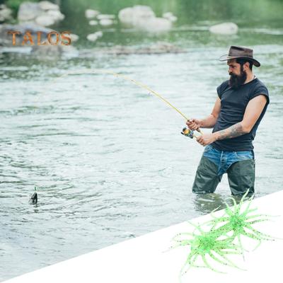 2 Stück 6,88 cm/1,7 g weicher Seeigel-Köder mit Schwimmröcken, bunter Kunstköder, Salzwasser-Süßwasser-Barsch, Zander, Forelle, Angelzubehör
