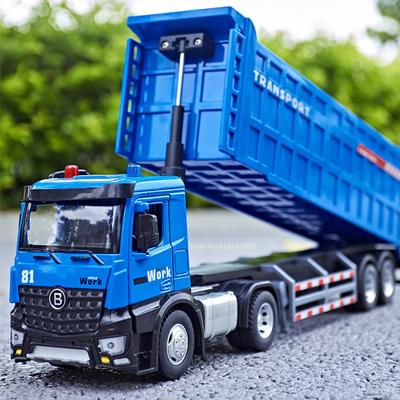 1:24 Engineering Vehicle Alloy Diecast Toy Car Model Sound Light Detachable Body Toy for Kid Birthday Gift Collection Decoration