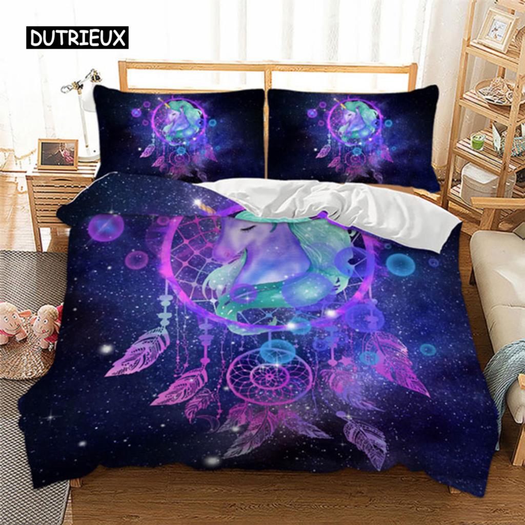 

Комплект постельного белья с изображением ловцов снов с бабочками, фиолетовый, пододеяльник с наволочками, двуспальный, двуспальный, королевского размера, постельное белье, 3 шт., домашний текстиль EU single(135x200cm)