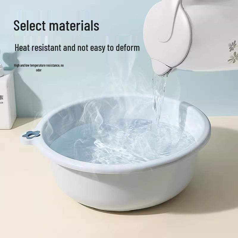 Durable Large Plastic Basin for Laundry, Washing Feet, Face, Vegetables - Ideal for Dorms & Homes