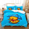 Yellow Duck Bedding Set Single Twin Full Queen King Size Little Duck Bed Set Aldult Kid Bedroom Duvetcover Sets 3D Print 020