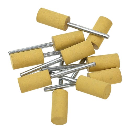 Daitech Japan High-Durability Shank-Mounted Rubber Grindstone 9XX, 10 x W20 x Shank 3, Pack of 10, Cylindrical, for Polishing, Grinding, Finishing, S