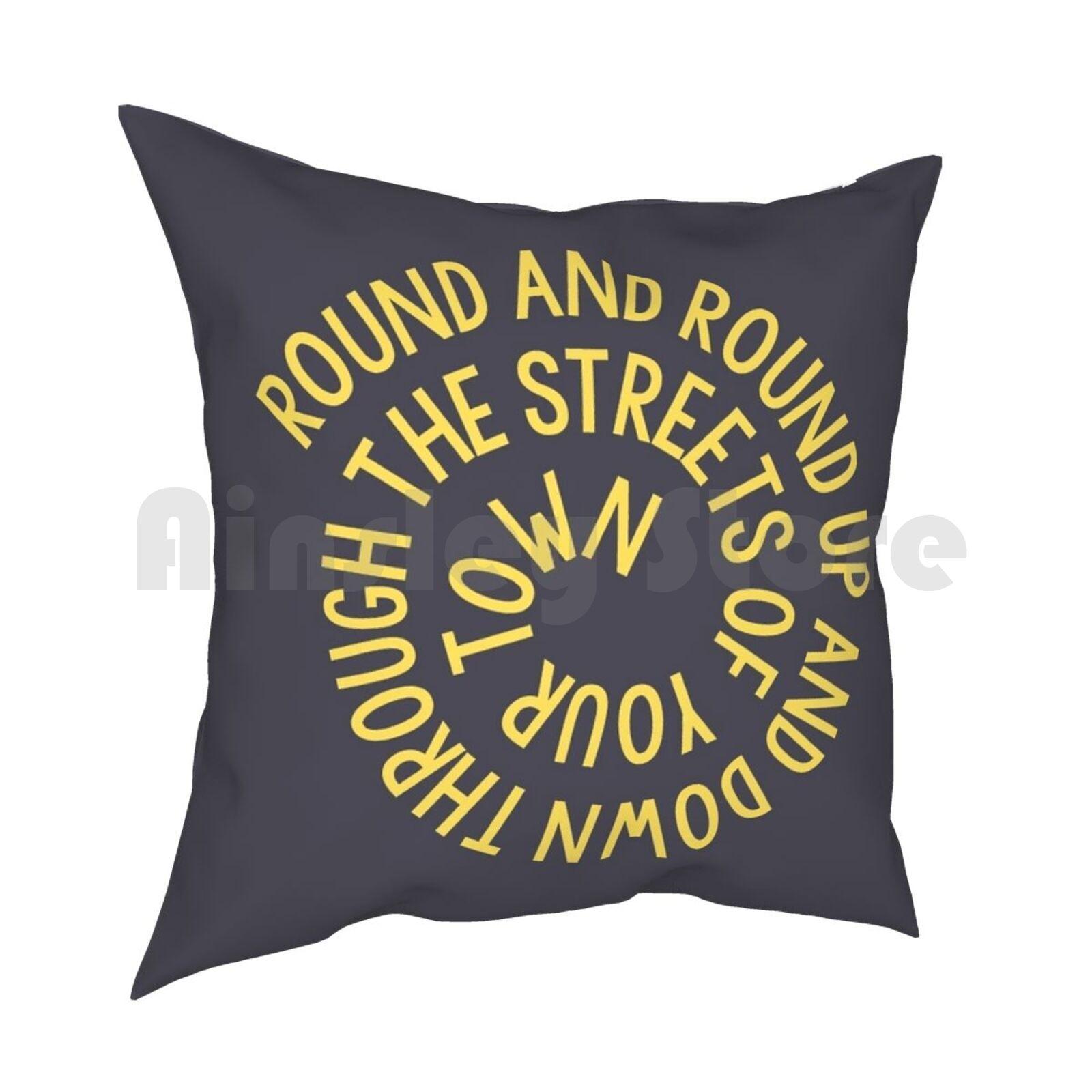 Streets Of Your Town Pillow Case Printed Home Soft DIY Pillow Cover Mustard Streets Of Your Town Go Betweens Australia 30x30cm 12x12in