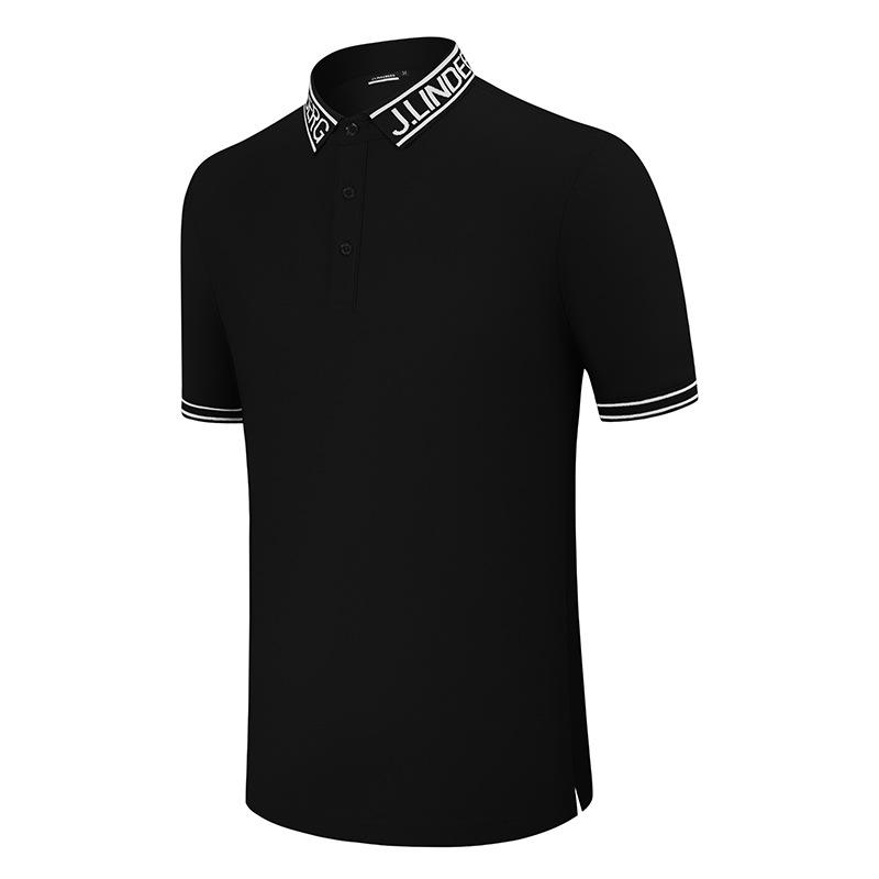 [] J Golf Short Sleeve Men s Summer POLO Shirt Golf Elastic Breathable Sports T-Shirt M