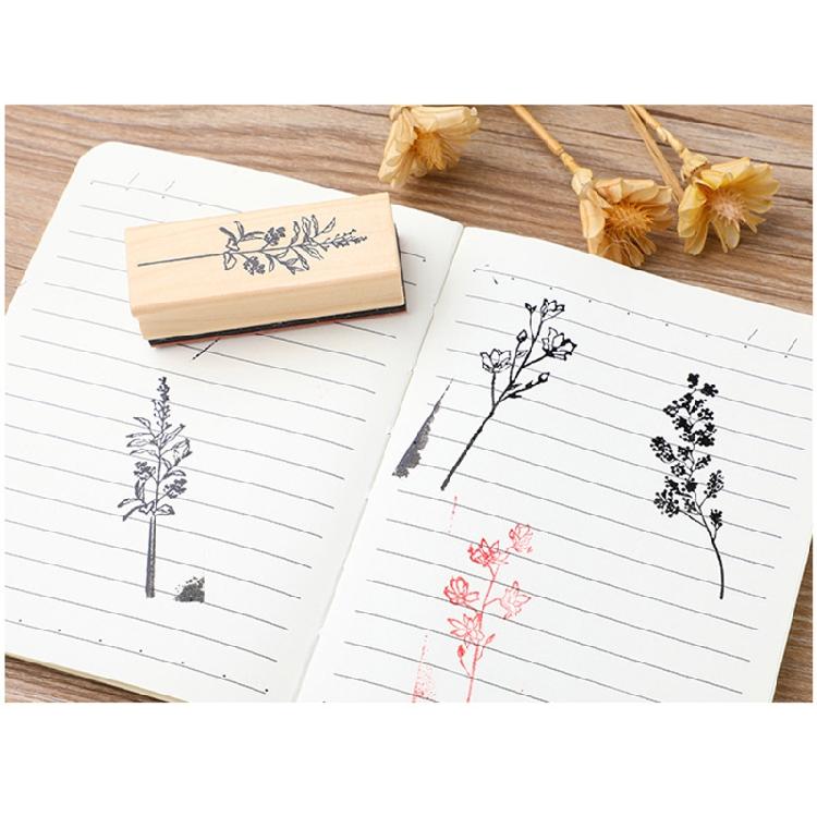 8 Stück Vintage Holzstempel Blumen Gummi Stempel für Kartenherstellung DIY Kunsthandwerk