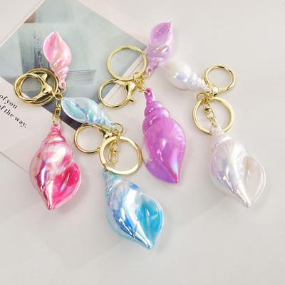 Portachiavi a forma di conchiglia in acrilico, ciondolo per borsa, zaino, ornamento, elegante, portachiavi con conchiglie da spiaggia, regalo per donna, portafoglio, chiavi per auto, accessori