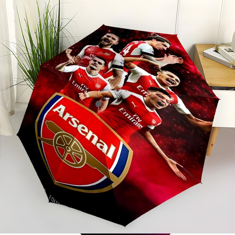 Football team.C Print Automatic Open Close Umbrella, Portable Foldable Umbrella, for Outdoor Commute Camping Trip, Ideal Birthday Gift