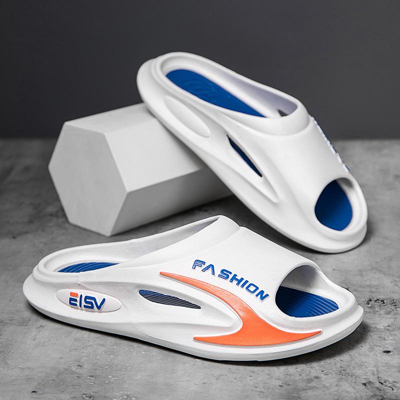 

Молодежные модные тапочки мужчины носят толстые подошвы летом подростки пляжные виды спорта нескользящие наступая на дерьмо чувство 44/45 синий