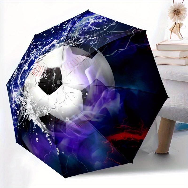 A Portable Folding Umbrella Designed for, Featuring a Football Style, Perfect for Travel And As a Decorative Holiday Gift.