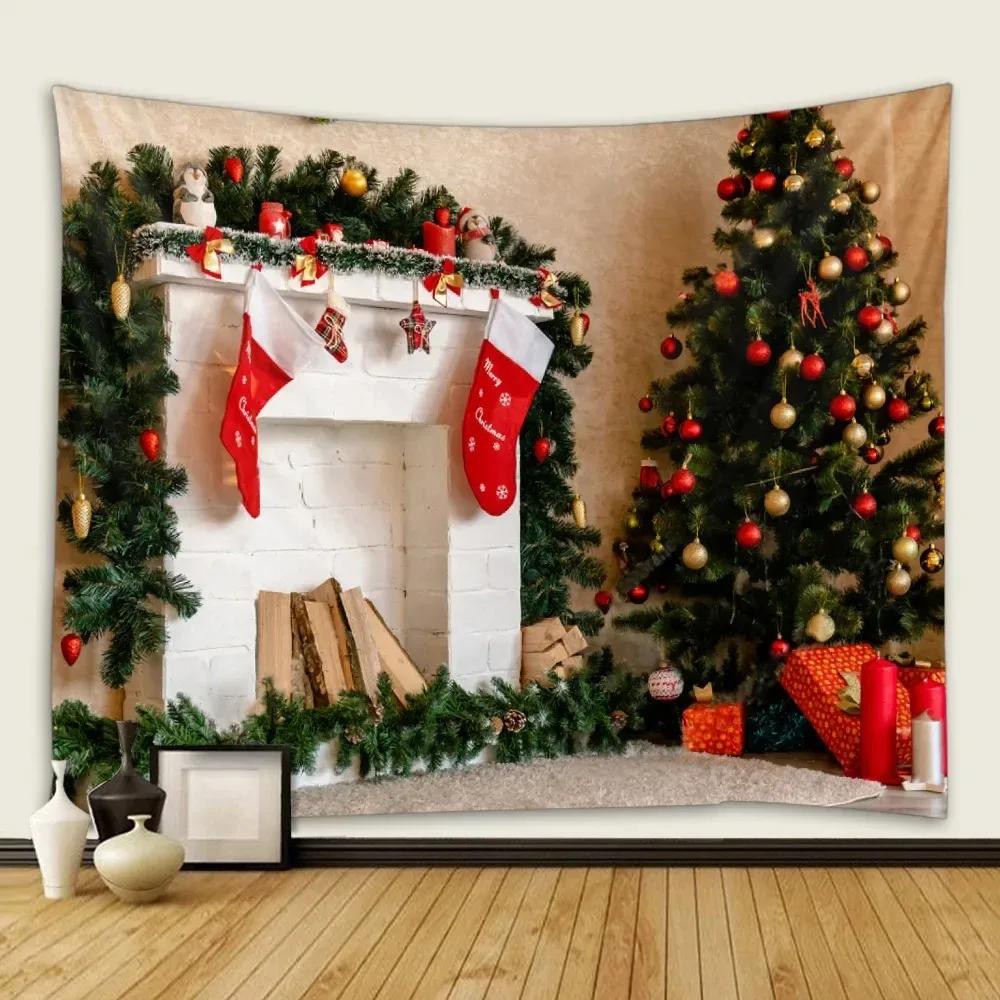 Christmas Party Background Living Room Bedroom Home Wall Decor Tapestry