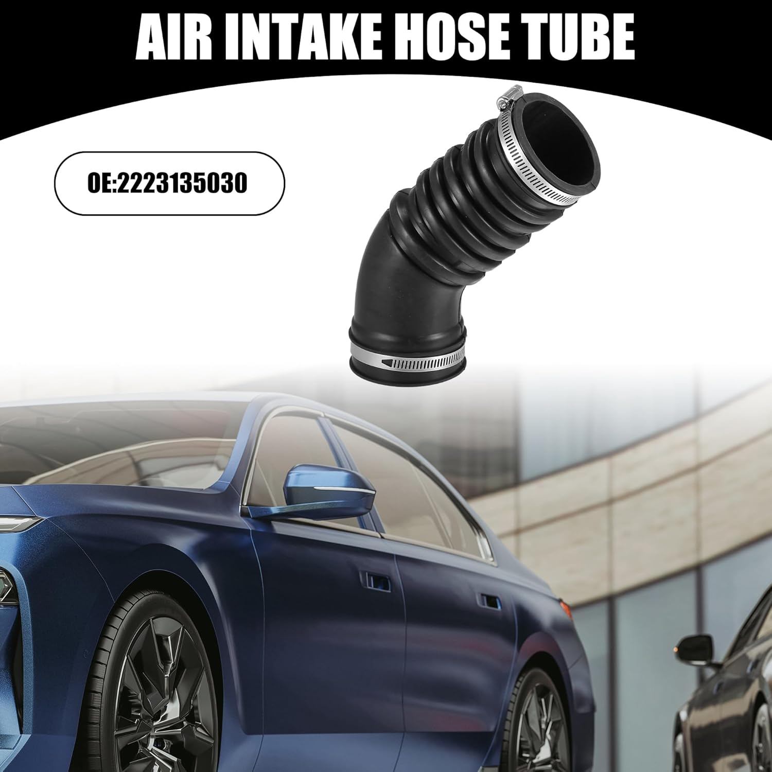 Air Cleaner Intake Hose Tube with Clamps 2223135030 - Car - Engine Filter Air Intake Duct Hose Tube - for Toyota Pickup L4 2.4L 1988-1995 Rubber