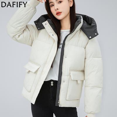 Damenmode Casual Herbst Winter Einfarbig Druck Langarm Jacken & Mäntel Daunenmäntel