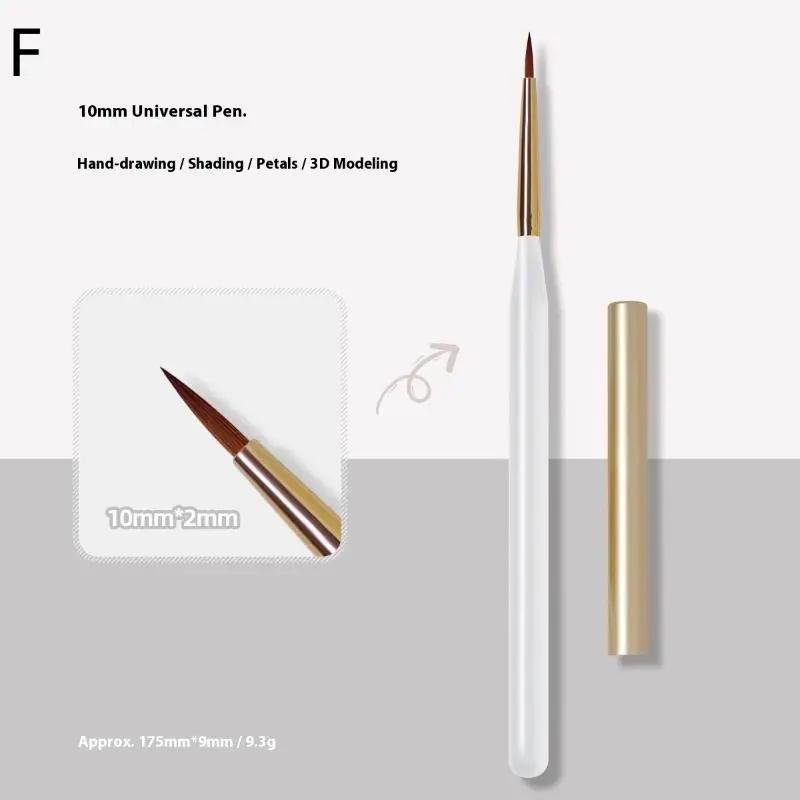 1/5/6Pcs Nail Art Brush Checker Nail Drawing Painting Line Brush Nail Art Tool Acrylic Painting Brushes DIY Design Manicure Tool
