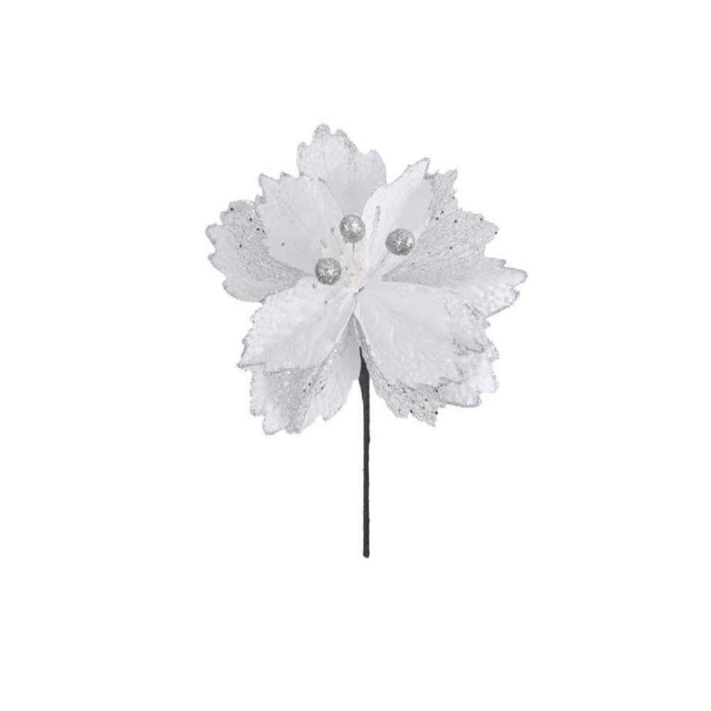 Handmade Artificial Christmas Flowers Shiny Xmas Tree Ornaments  Party Supplies