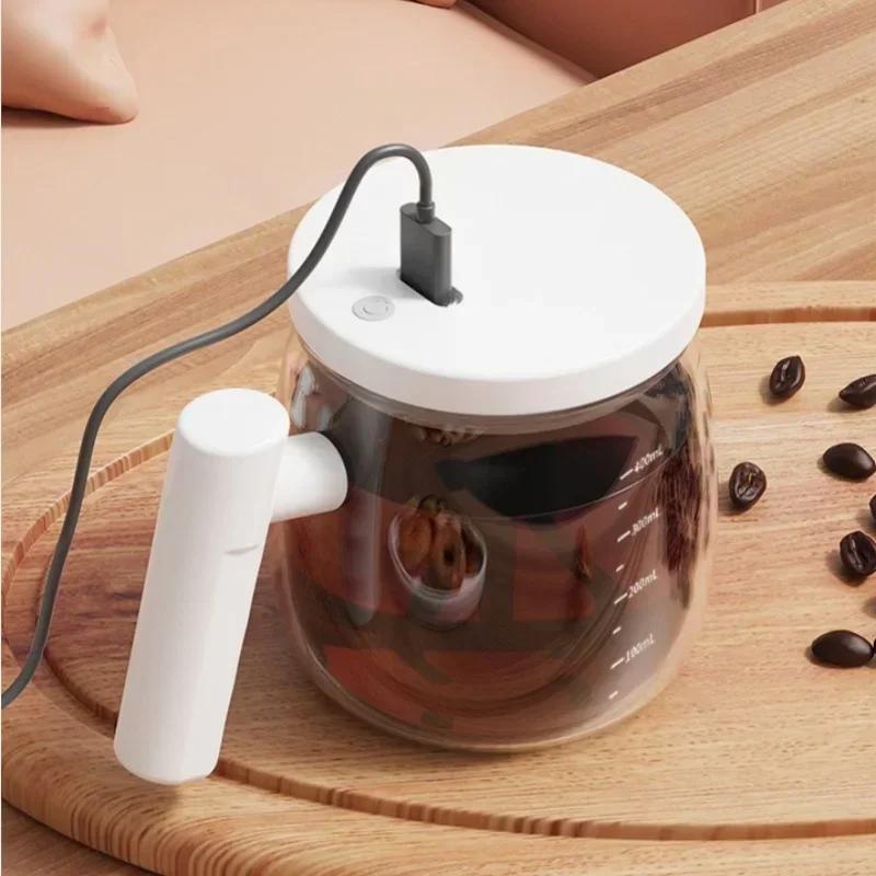 400ML Elektrische Selbstumrührende Kaffeetasse Wiederaufladbare Selbstmischende Saft-Kaffeetasse Heim Büro Fitnessstudios Proteinpulver Mischbecher