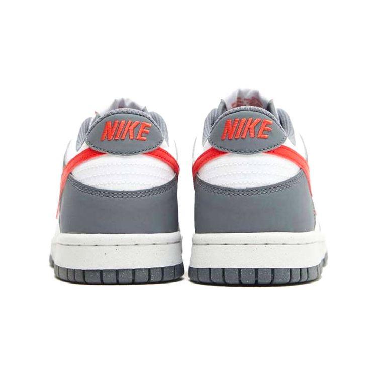 Nike Dunk Low Next Nature GS Smoke Grey Light Crimson Kids Sneakers White FB8038-001