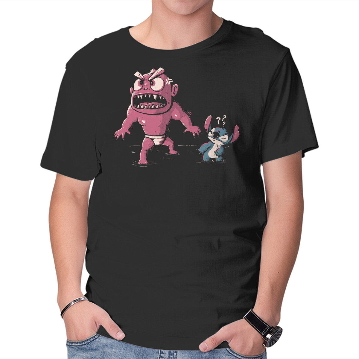 Unisex Crew Neck T-Shirt Jack-Jack Parr Graphic Short Sleeve Casual Tee XS