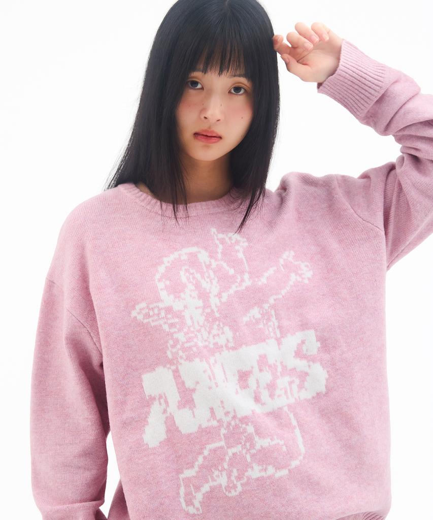 AMES-WORLDWIDE Angel Graphic Knit Pink