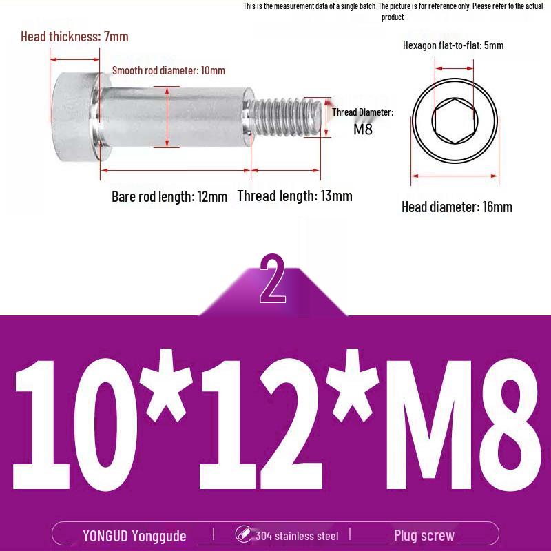 304 Stainless Steel Hex Socket Shoulder and Step Screw Set