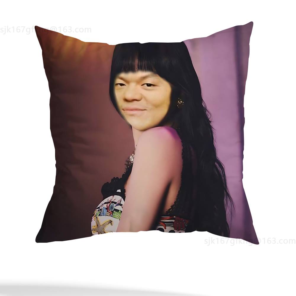 J-JYP Meme Modern Throw Pillow Case Pillow Case Living Room Sofa Cushion Cover Suitable For Home Bedroom Room Decoration