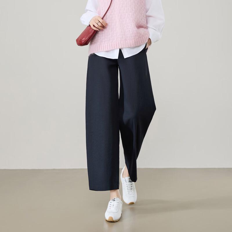 ESE-Y Women s High Waist Cropped Loose Pants 30