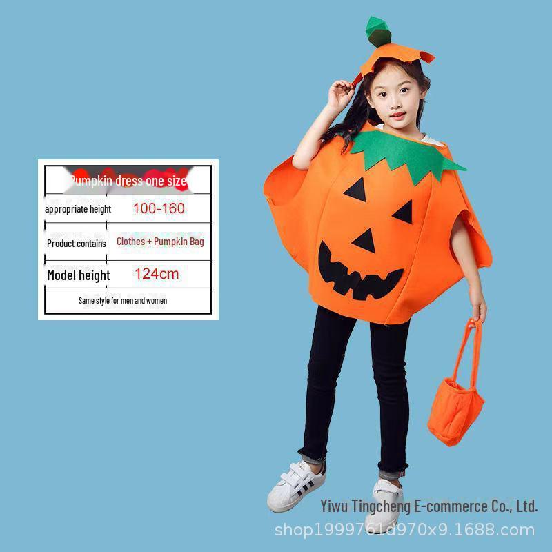 Halloween Costumes: Pumpkin-themed Attire for Adults & Kids with Makeup, Hats & Show Clothes