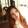 Sexy Lingerie Accessories Sexy Bells Cat Ears Bow Polka Dot Lace Hemming Headband Headgear
