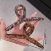 Vintage Leopard Print Hair Claw Clip Large Rectangular Secure Hold Hair Clip for Updos Elegant Hair Accessories Women Headwear