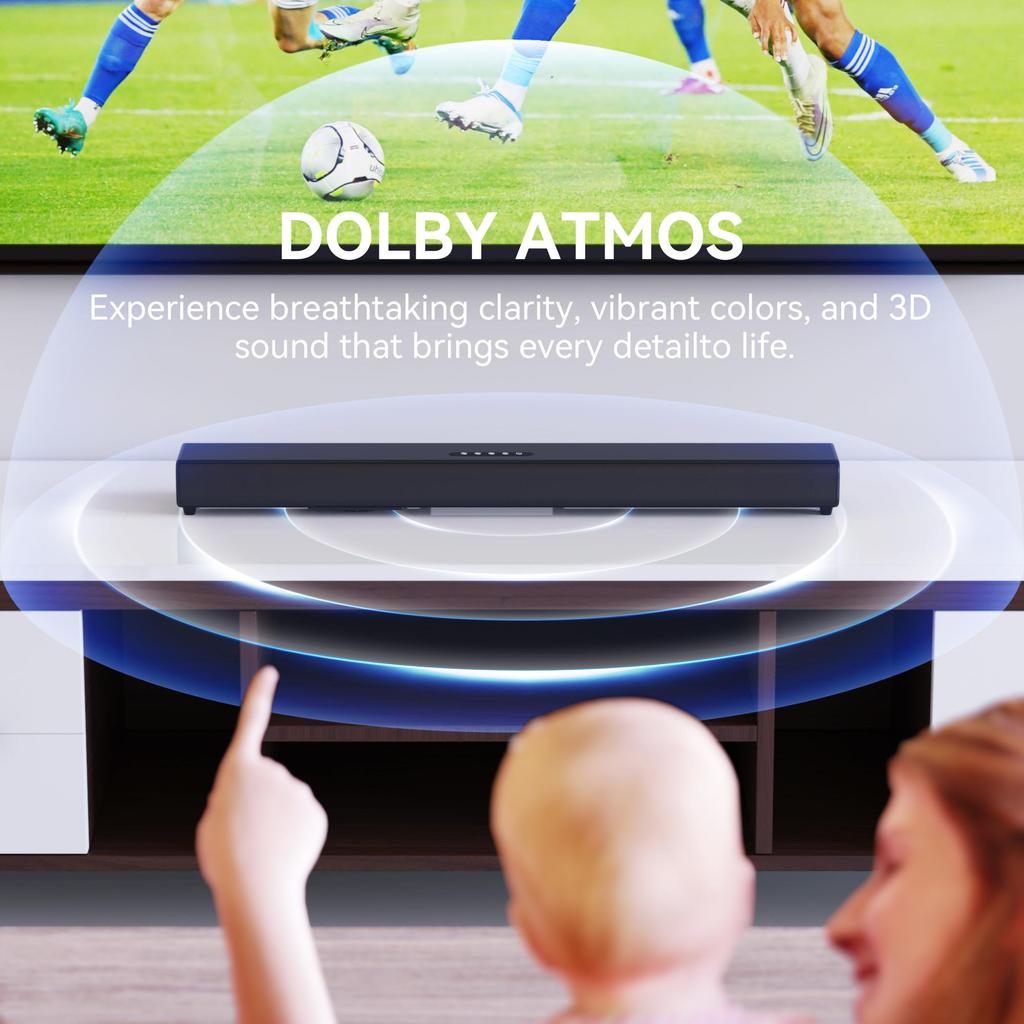 3D Soundbar Soundbar 2.1 Bluetooth Speaker Home Theater TV Subwoofer Reverb Wall Long-Strip Audio System