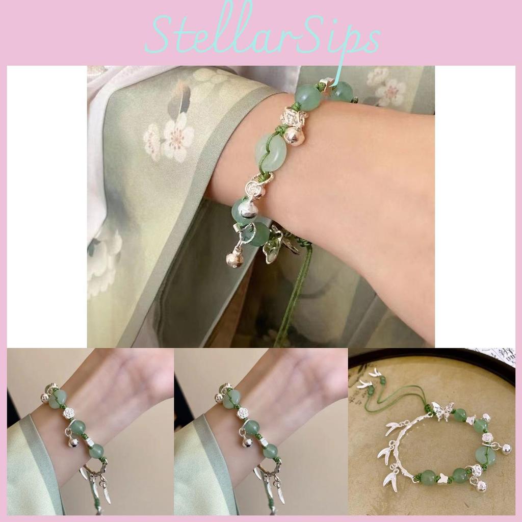 Schickes geometrisches Damenarmband aus Legierung mit Bambus- und Schmetterlingsdesign 2024