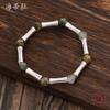 Natural Crystal Cut-face Beaded Bamboo Elastic Bracelet, High-end Men's and Women's Versatile Crystal Jewelry