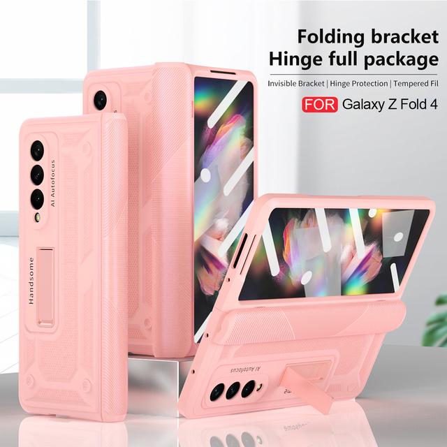 

Магнитный шарнирный чехол для Samsung Galaxy Z Fold 4 3 2, чехол для переднего экрана, стеклянная броня, чехол-подставка для Samsung Z Fold 2, 3, 4, 5g, чехол For Samsung Z Fold 4