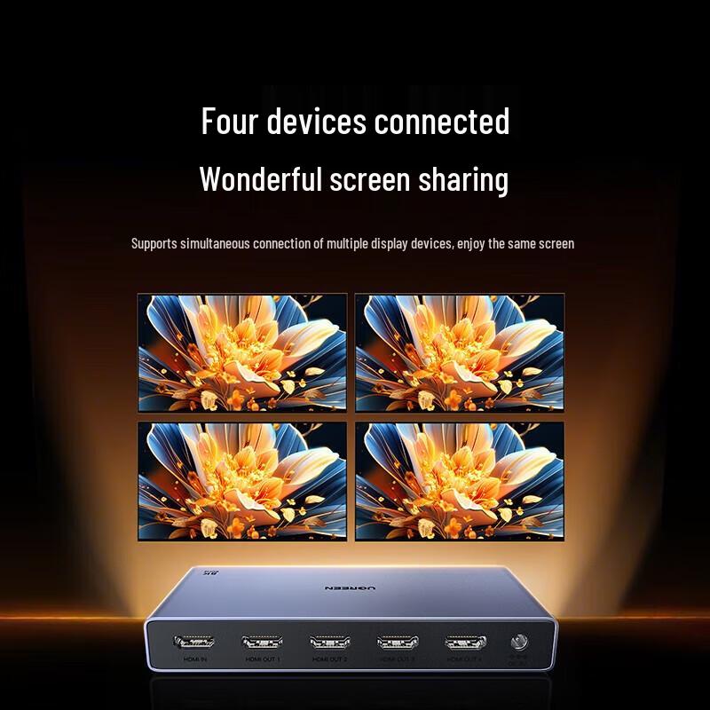 Ugreen HDMI 2.1 8K@60Hz/4K@240Hz 1x4 Splitter