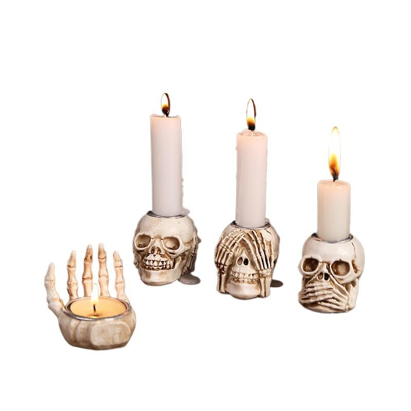 Skull Ornament Cross Halloween Skull Resin Ornament Skull Ghost Festival Tabletop Porch Ornament Decorative Gift Ornament