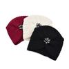 European-American Diamond Flower Knitted Wool Hat - Bohemian Crystal Indian Hat for Autumn/Winter