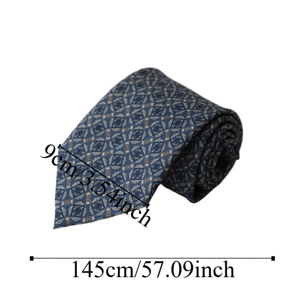 Elegant Paisley Necktie 9cm Width Formal Printed Neckties Polyester Shirt Accessories Luxury Neck Ties Gentleman Accessories