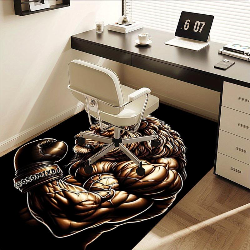 Powerful Lion Chair Mat: Office Carpet for Home Decor, Sofa Rug, Gift Idea, Suitable for Bedroom, Living Room & Various Rooms