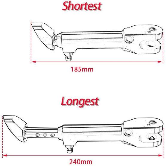 Motobiker Adjustable Kickstand Kick Stand Compatible with BMW S1000RR 2010-2020