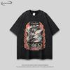 Unisex Oversized Cotton Graphic Tee Streetwear Hip Hop Print T-Shirt Loose Fit Fall