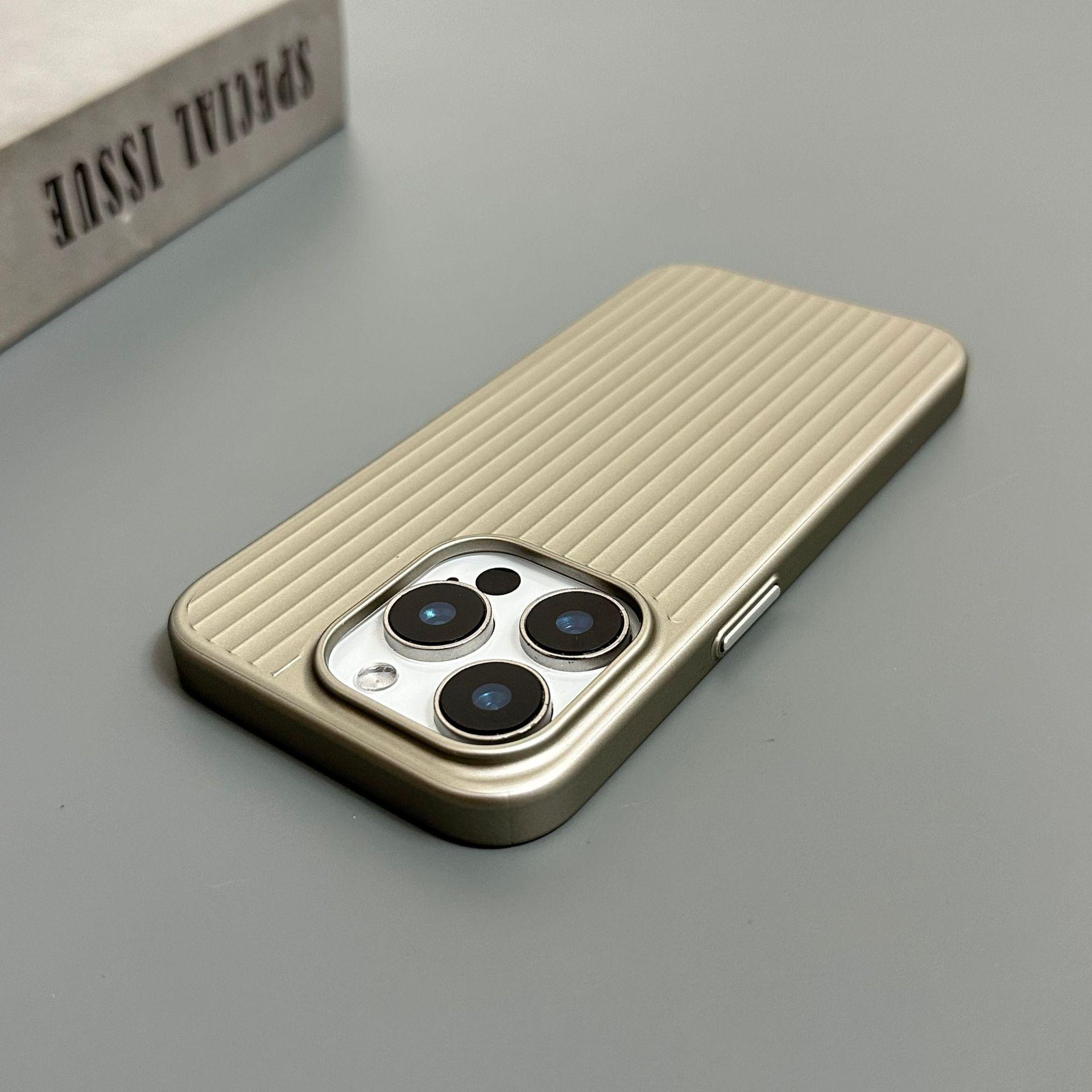 iPhone 17 Pro Max Magnetic Case: Corrugated Light Ridge, Matte Skin-Feel, Stylish Design 15 Pro Max