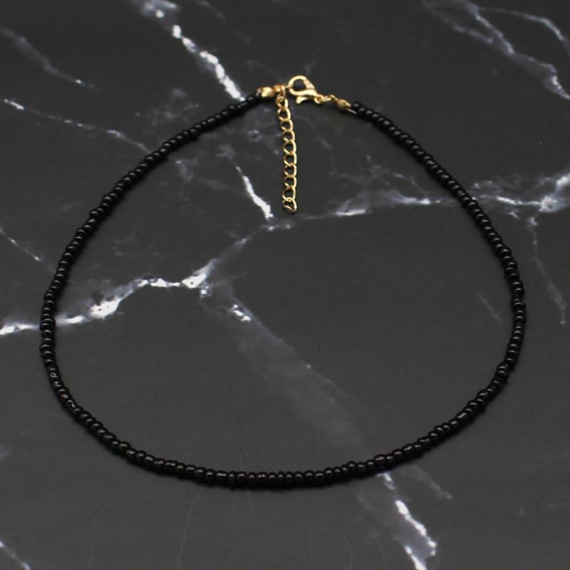 Bohemia Handmade Rainbow Seed Beads Simple Choker Necklace Women's Fashion Wild Sweet Colorful Collar Jewelry Gift