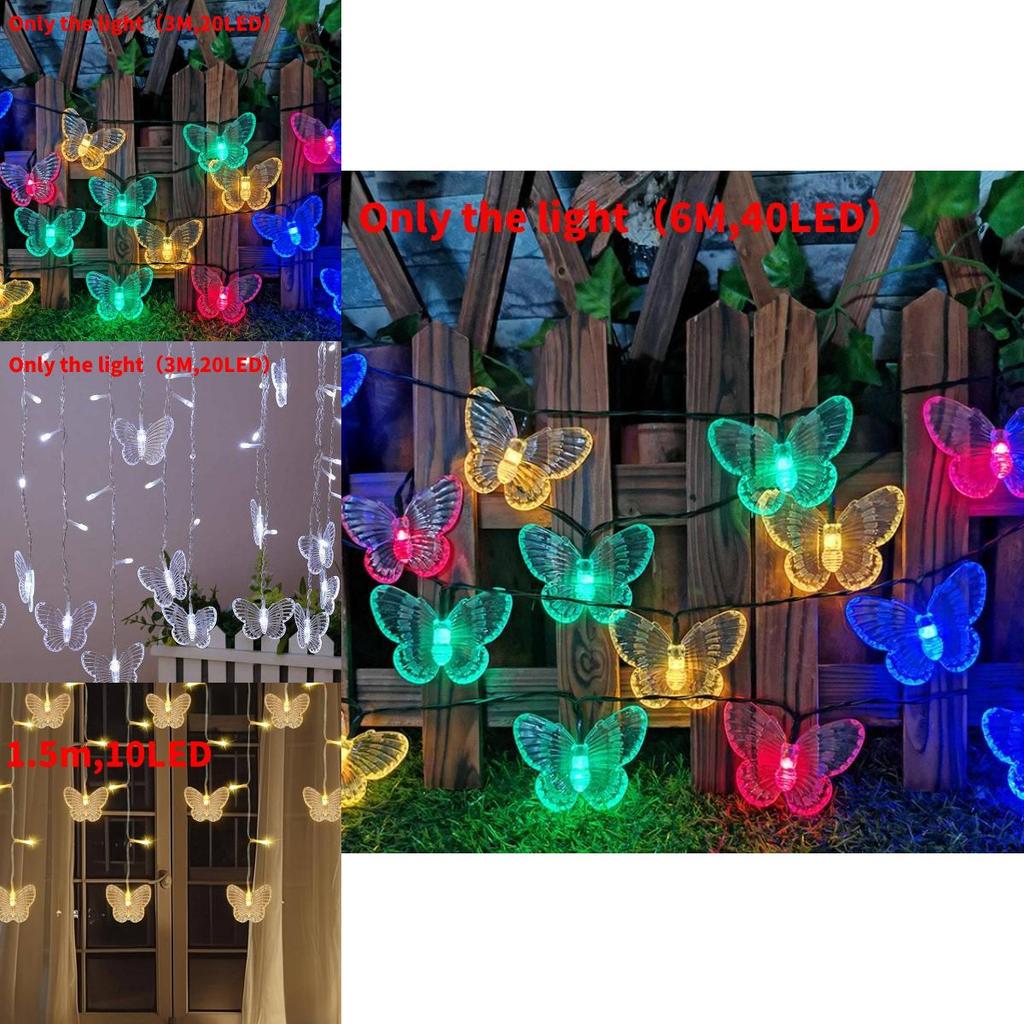 Butterfly String Lights Outdoor Garden Decor With Led Lanterns For Patio And Yard Festivities